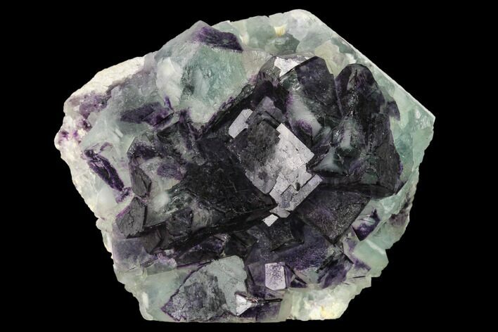 Cubic, Purple-Green Fluorite Crystal Cluster - China #142618